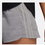 Adidas NEW Womens Pacer Shorts 3 Stripes Gray Athletic Climalite 3" Size Medium Photo 0