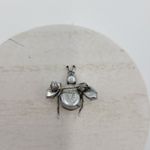 Vintage 1960 Austrian Crystal 3D Bug Brooch Silver Tone Insect Pin Photo 9