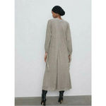 ZARA  Dress with Metallic Thread silver long sleeve with slip size med NWT Photo 8