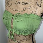 Green Scrunched Tube Top Size M Photo 0