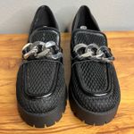 Nine West Black Mesh Chain Loafers Size 12 Platform Chunky Lug Goth Grunge NEW Photo 1