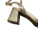 Fiorini Women's 8.5 Elegant Gold Strappy‎ Heel Sandals Formal Party Open Toe Photo 6