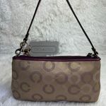 Coach y2k Purple Signature Canvas Wristlet Mini Purse Photo 1