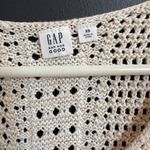 Gap beige crochet knit bikini cover up, slip dress,open stitch tank top, cotton Photo 3