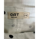 Oat Black And White Polkadot Straight Leg High Rise Jeans Size 6 Photo 2