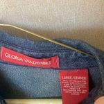 Gloria Vanderbilt  ladies Casual Blue shimmer shacket large Photo 2