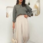 ZARA knit sweater oversized button front pullover Photo 1