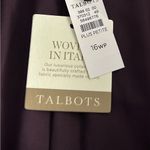 Talbots Burgundy Windsor Luxe Italian Wide Leg Pants 16 Petite New with tags Photo 13