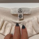 Missguided Misguided women’s off shoulder ruffle ribbed sweater mini white dress size 4 Photo 5