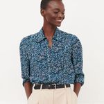 Sézane Comptoir des Cotonniers floral silk Sibylle shirt Photo 1