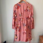 Old Navy  Maternity Mauve Floral Pleat Front Dress Medium M Photo 1