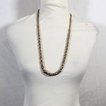 Vintage 60s Chrome Bead Necklace Mad Men Peggy Olson Vibes Gray Photo 0