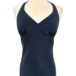 J.Crew Women's Y2K Silk Babydoll Halter Neck Midi Slip Dress Blue Size 4 Fairy Photo 3