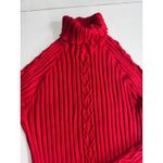 Willi Smith Ribbed Knit Turtleneck Sweater Braided Detail Long Sleeve Pullover Photo 1