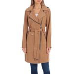 Avec Les Filles Water Resistant Moto Detail Trench Coat Size Large L Tan Photo 2