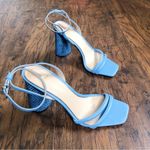 Sam Edelman • Kia Block Heel Sandal ankle strap square toe True Blue snakeskin Photo 10