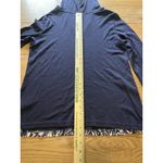 CHAPS Denim Women’s Hoodie Knit Top V-Neck Navy Blue Paisley Print Size Large Photo 8