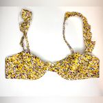 Abercrombie & Fitch Ruffle Floral Yellow Bikini Swim Top Size S Photo 1