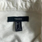 Forever 21 Boxy Cropped White Denim Jacket Sz S Photo 5