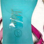 Mossimo Pink Braided Faux Leather Flat Sandals with Teal Blue Sole Size 6 Photo 9