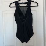 Aqua Green  Sheer Ruched One Piece Swimsuit Photo 5