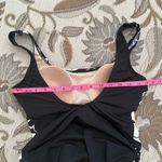 Shore Shapes Vintage Swimsuit One Piece Tropical Floral USA 8 10 Black Photo 4