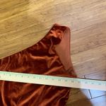Baltic Born One Shoulder Velvet Maxi Dress Burnt Orange Size Large Side Slit Photo 3