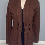 Fortune + Ivy  brown cardigan sweater top tab button detail woman’s size medium Photo 0