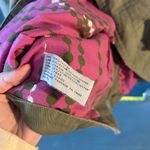 TULLE Full Zip Coat Women’s Size Large Cotton Green Hidden Hood Tie Waist, Sz L Photo 4