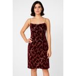 Oscar de la Renta Vintage Velvet Burnout Floral Slip dress chain straps M Photo 0