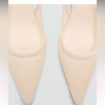 Mango  NWT HEELED MESH SHOES WHITE FALL FORMAL PARTY $77 Photo 3