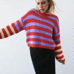 ZARA Chunky Knit Striped Crewneck Sweater Photo 0