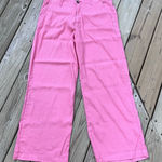 Kut From The Kloth Meg High-Waist Wide Leg Linen Blend Pants Color Punch Size 14 Photo 0