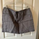 Lacoste 100% Linen Brown Gray Drawstring Skirt Women's Size 42/10 Photo 1