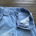 American Eagle  Paperbag Straight Leg Denim Womens Sz 12 Light Blue Jean Photo 2