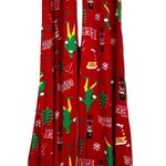 Elf Christmas Pajama Pants Womens 2X Red Fleece Holiday Snowflake Funny Cozy Photo 0
