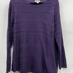 Croft & Barrow 1x plus size Purple Long Sleeve sweater textured knit pullover Photo 0