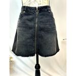 Free People Zip It Up Denim Skirt Front Zipper Haven Black 31 Photo 8