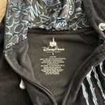 Disney  Parks Black Stitch Velour Zip Hoodie Women’s Small Graphic Back Photo 3