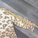 Chico's Chico’s Charlee Cheetah Lace Hem Crop Cardigan Sweater Cream Tan Small Photo 11