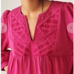 Ba&sh NWT REVOLVE X fushia pink ILO 3/4 sleeve embroidered blouse size XS Photo 2