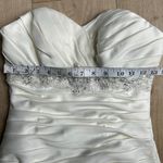 Beautiful Strapless Fit & Flare Wedding Dress + Veil Size XS White Photo 4