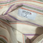 Untuckit For Her Shirt Linen blend tie back Issa sz 6/S striped short sleeves Pink Photo 4