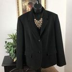 Nine West Women’s 16 Jacket Open Front Long Sleeve Lapel Collar Black Lined Photo 0