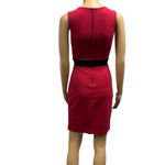 Guess  Cut Out Red Black Formfit Bodycon Slit Front Above the Knee Dress Womens 2 Photo 3
