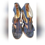 Michael Kors  Damita Indigo Blue Jean Canvas Espadrille Wedge Sandals 8M Photo 3