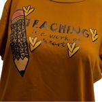 Teacher, graphic Tee. Orange Size L Photo 3