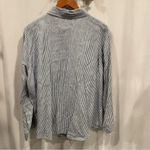 Karen Kane Vintage 80’s-90’s classic blue white stripe linen blouse luxury Photo 10