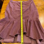 Pilcro and the Letterpress Anthropologie  Peplum Skirt Size 4 Dust‎ Rose Corduroy Photo 6