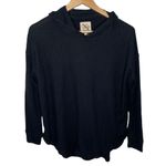 Chaser black waffle knit circle knit thermal lounge hoodie size S Photo 1